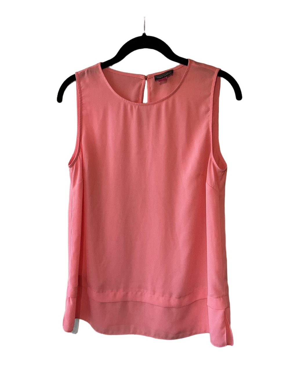 Vince Camuto Coral Pink Layered Blouse Sleeveless Office Shell Top Size S